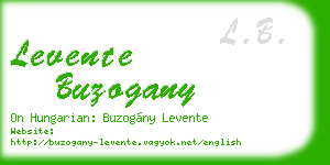 levente buzogany business card